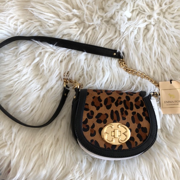 Emma Fox | Bags | Nwt Emma Fox Leopard Print Handbag | Poshmark display picture 3